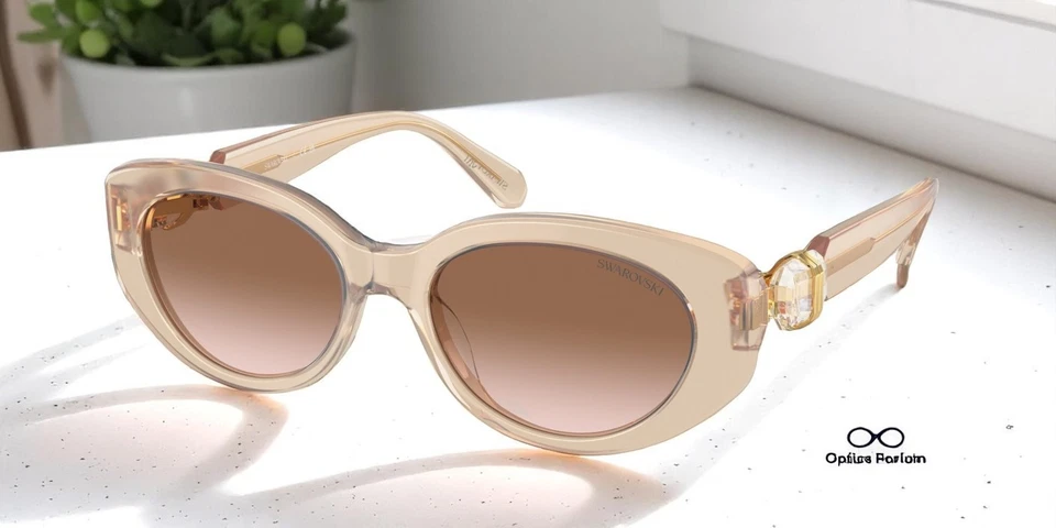 Gafas de sol para mujer SWAROVSKI SK6002 103413 transparentes beige degradado marrón 53 mm Foto 1 de 4