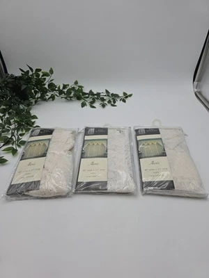 3 Piezas Nuevas S. Litchenburg Marfil Encaje Cenefa Cortinas 40 X 21" Alexis Poliéster  Foto 1 de 4