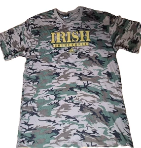 Notre Dame Fighting Irish Basketball Adidas Army Shirt XL - Picture 1 of 10