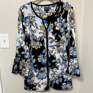 JM Collection Damen Top Gr. Large 3/4 Arm Kupfer wie Perlen - Bild 1 von 7
