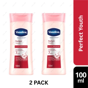 2 x Vaseline Healthy Bright Perfect Youth Body Lotion 100ml Lighten Skin Antiage - Picture 1 of 6