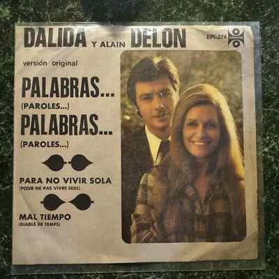 Dalida Y Alain Delon, Palabras, 1973 Mexican 7" EP PS, Pop Chanson - Image 1 of 4