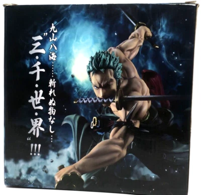 Figura Estatua Estilo Tres Espadas Roronoa Zoro One Piece 7" Foto 1 de 4