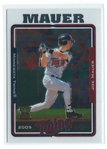 2005 Topps Chrome #368 Joe Mauer Baseball Card - Rookie Cup - Minnesota Twins