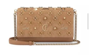 Christian Louboutin Paloma Giddy Louboutin Clutch WOC with chain CURRENT SEASON - Picture 1 of 21