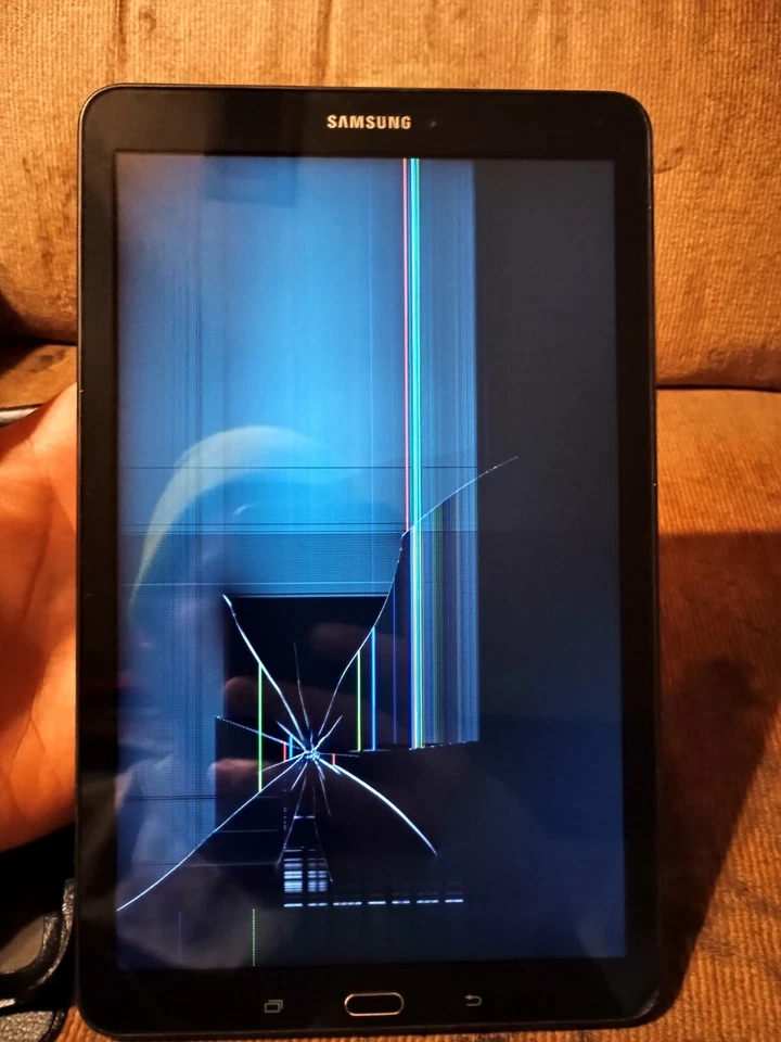 Samsung Galaxy Tab E планшетов - серый на запчасти/ремонт * треснувший экран * читать - Изображение 1 из 4