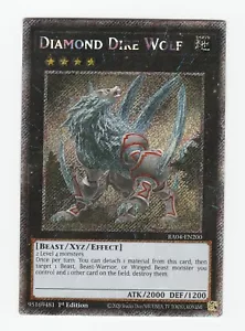 Yu-Gi-Oh! Diamond Dire Wolf RA04-EN200 Platino Secreto Raro - Paquete M/Nuevo Fresco - Imagen 1 de 2