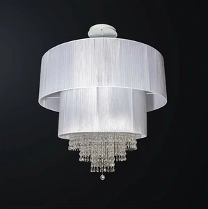 Moderner Kronleuchter Stoff Und Kristall 8 Lichter Bga 3066-s120 - Bild 1 von 1