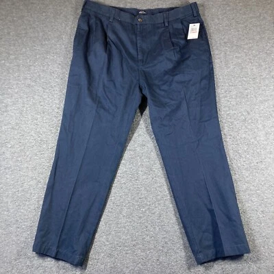 Новый с Ярлыками Nautica немного триммер Chino брюки мужской размер 40 X 30 темно-синий со складками - Изображение 1 из 4