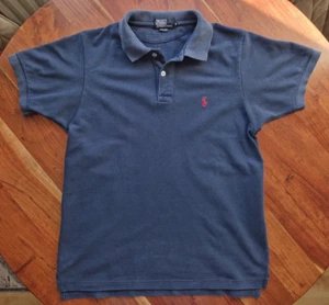 Original Ralph Lauren Polo Hemd Vintage Shirt blau navy Baumwolle Gr. M - Bild 1 von 4