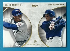 2022 Topps Dynamic Duals #18 Juan Gonzalez / Ivan Rodriguez Rangers - Picture 1 of 2