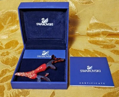 RARO BROCHE/PIN CORAL CRISTAL RETIRADO SWAROVSKI CAJA ORIGINAL CERTIFICADO Foto 1 de 4