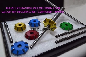HARLEY DAVIDSON EVO TWIN CAM 2005-2015 VALVE RE-SEATING KIT CARBIDE TIPPED - Picture 1 of 12