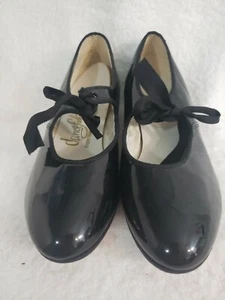 Dance Fashion sz 6 1/2 Black Mary Jane Style ribbon heel Dance shoes  - Picture 1 of 12
