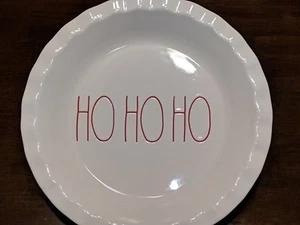Rae Dunn Christmas Red  HO HO HO Pie Plate  - Picture 1 of 3