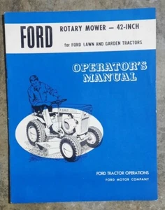 Vintage Ford 42" Rotary Mower Operator's Manual for Lawn & Garden Tractors - Picture 1 of 9