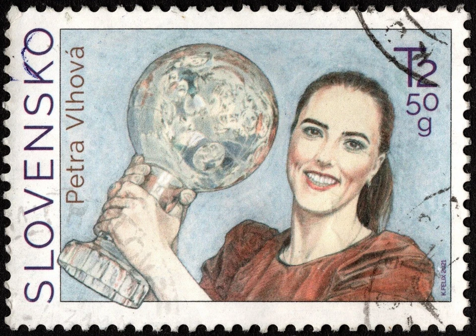 Slovakia - 2021 - T2 50g Petra Vlhova World Cup Skiing Championship Issue F-VF - Image 1 of 1