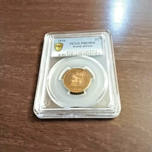 1970 South Africa 2 Cents PR64 RB - Picture 1 of 4