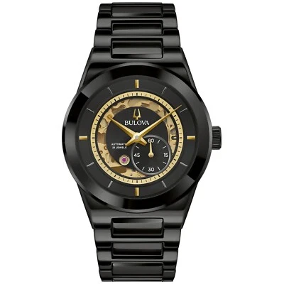 Bulova Millennia Men Automatic Open Aperture Black Ceramic Watch 41MM 98A291 - Image 1 of 4