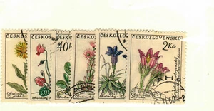 Czechoslovakia #1013-18 used flowers - Picture 1 of 1