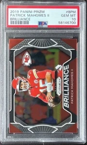 2019 Patrick Mahomes II Panini Prizm Brilliance PSA 10 Gem #BPM SP Insert Chiefs - Picture 1 of 2