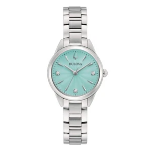 BULOVA Sutton Lady Petite OROLOGIO DONNA ACCIAIO SOLO TEMPO CON DIAMANTI 96P253 - Foto 1 di 13