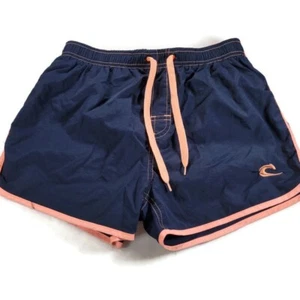 Ocean Addict Womens Beach Black W/ Pink Trim Shorts Pockets Running Lounge Large - Picture 1 of 11