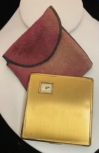 Vintage Compact with Clock,Illinois Watch Case Company - Picture 1 of 8