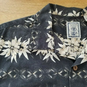 ROUNTREE & YORKE Mens Short Sleeve Shirt Sz M tropical hawaiian floral EUC - Picture 1 of 7
