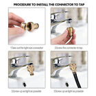 Outside Tap Connector Brass 3/4” & 1/2” Brass Adaptor Threaded Reducer Hose  ❤KT