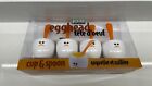 New Sealed MSC International Jo!e Egghead 4x Egg Cup Holder Spoon Set