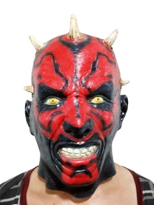 Star Wars Cosplay Darth Maul Horror Latex Mask Halloween Fancy Dress Headwear - Picture 1 of 4