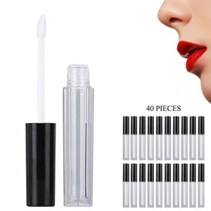 40 Pc Empty Lip Gloss Containers 10ML Refillable Tube Lip Balm Lipstick Sample - Picture 1 of 1