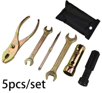 Kit de herramientas de reparación de motocicletas destornillador alicates llave bujía manguito removedor Foto 1 de 4