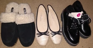 3 Paar Damenschuhe (Flats/Plateau) Größen 5, 6, 71⁄2 - Bild 1 von 5