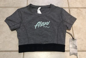 Stori Alani Nu Women’s Shirt Sz 6 Gray Gym Mid Riff Stretch NWT - Picture 1 of 9