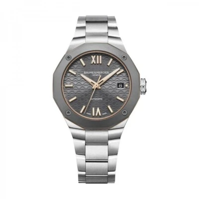 Baume & Mercier Riviera Automatic Grey Steel Titanium Unisex Watch Item M0A10661 - Image 1 of 3