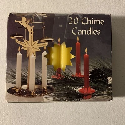 "Velas de fiesta Biedermann & Sons campana 20 unidades caja amarilla 4"" C1123 nueva caja abierta" Foto 1 de 4