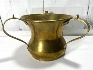 RARE ANTIQUE RUSSIAN PRE-REVOLUTION IMPERIAL BRASS POT /VASE VINTAGE JARDINIERE - Picture 1 of 12