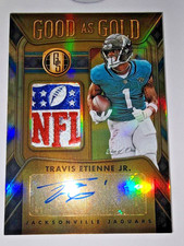2023 panini gold standard Travis Etienne JR. Good as Gold 1/1 NFL Shield Auto