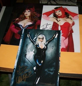 x3) Yaya Han 8x12 Cosplay Drucke Marvel Scharlachrote Hexe & schwarze Katze - Bild 1 von 4