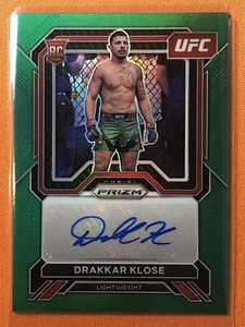 2023 Prizm UFC Green Superstar Auto Drakkar Klose #10 - Picture 1 of 2