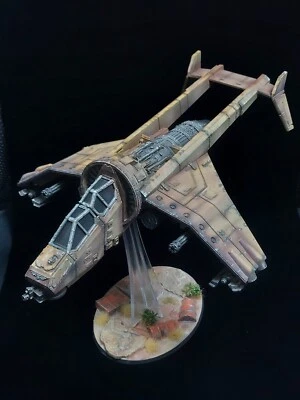 Forge World 40k Имперская Гвардия Стервятник Боевой корабль с Пушками Карателя окрашенный - Изображение 1 из 4