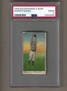 1909 E92 Dockman & Sons Sherry Magee PSA 2 - Bild 1 von 1