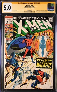 X-MEN #63 - 12/69 - CGC SIGNATURE SERIES - SIGNED BY ROY THOMAS  CGC 5.0 - Picture 1 of 2