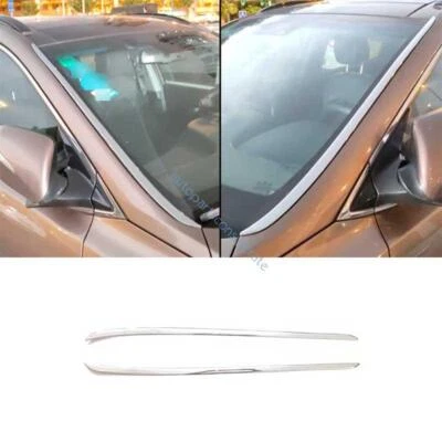 For Hyundai Santa Fe 2013 2014-2018 Chrome Front Window Windshield Strip Trim - Image 1 of 4