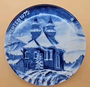 Hutschenreuther Christmas Weihnachten Plate 1972 Arzberg Bavaria Germany - Picture 1 of 3