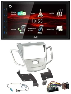 JVC USB Bluetooth MP3 DAB 2DIN Autoradio für Ford Fiesta 2010-2017 silber - Bild 1 von 9