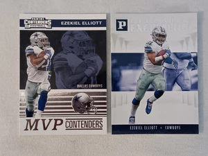 2018 y 2019 EZEKIEL ELLIOTT PANINI P.O.E #PI-EE & CONTENDERS MVP #MVP-EE COWBOYS - Imagen 1 de 5