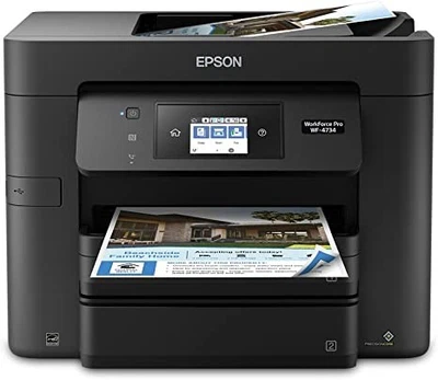 Epson WorkForce Pro Printer 4-in-1 Wi-Fi/Print/Copy/Scan/Fax WF-4734 - Black - Image 1 of 4